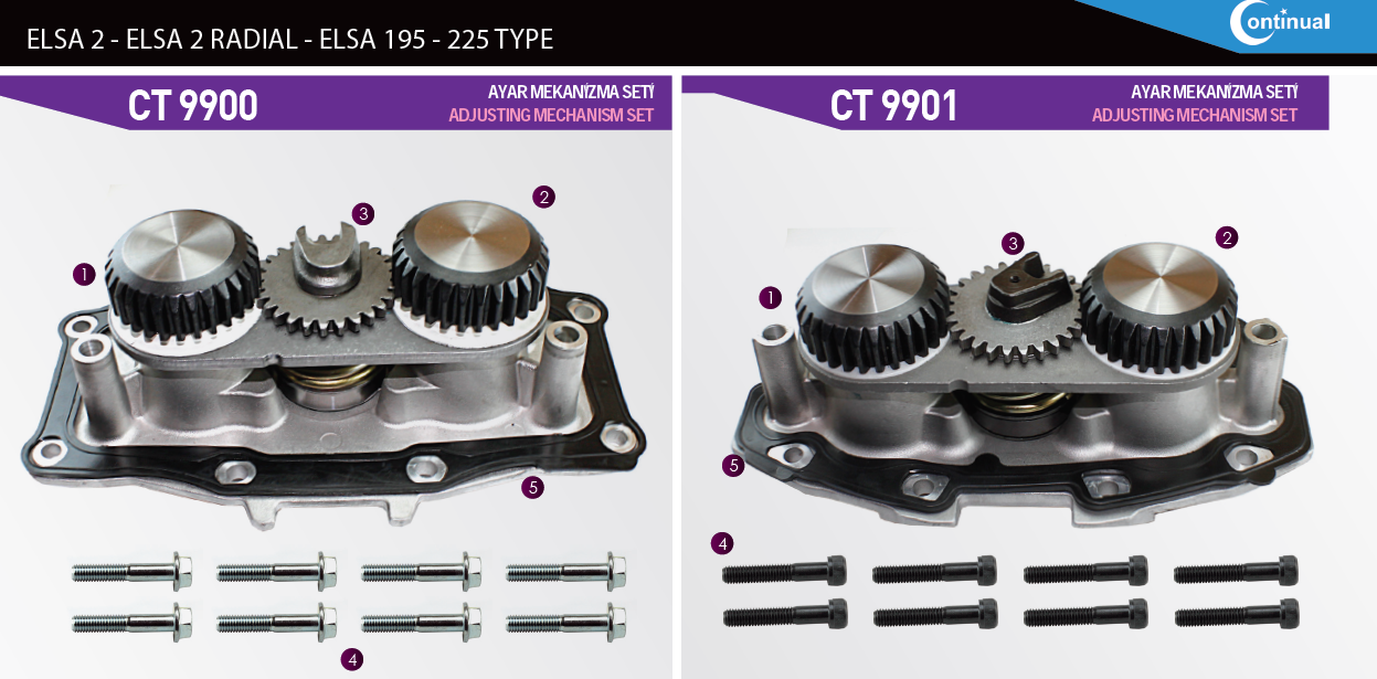 Continual Brake Caliper Repair Kits For Truck Bus and Van Meritor Type