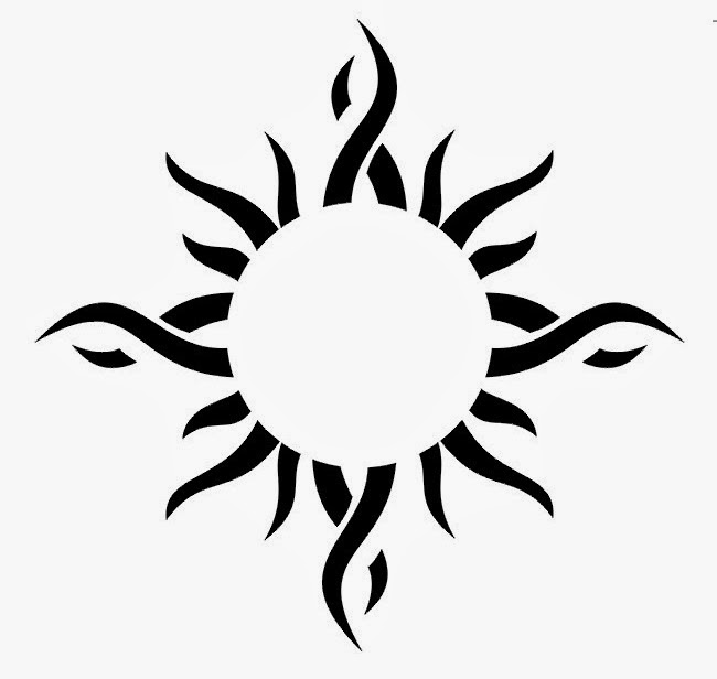 tattoos book 2510 free printable stencils tribal simple sun stencil