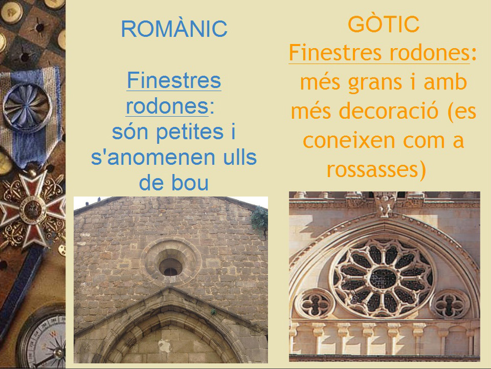 Resultat d'imatges de art gotic i romanic