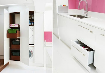 decora y disena: Cocina Contemporánea con Acentos Rosa