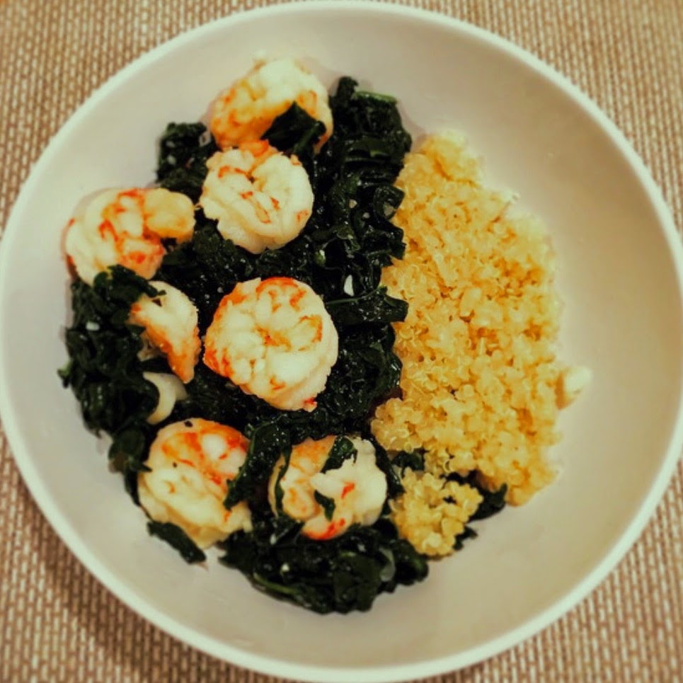 AAY! NUTRITION TIPS RECIPE Sauteed Shrimp, Garlic & Kale