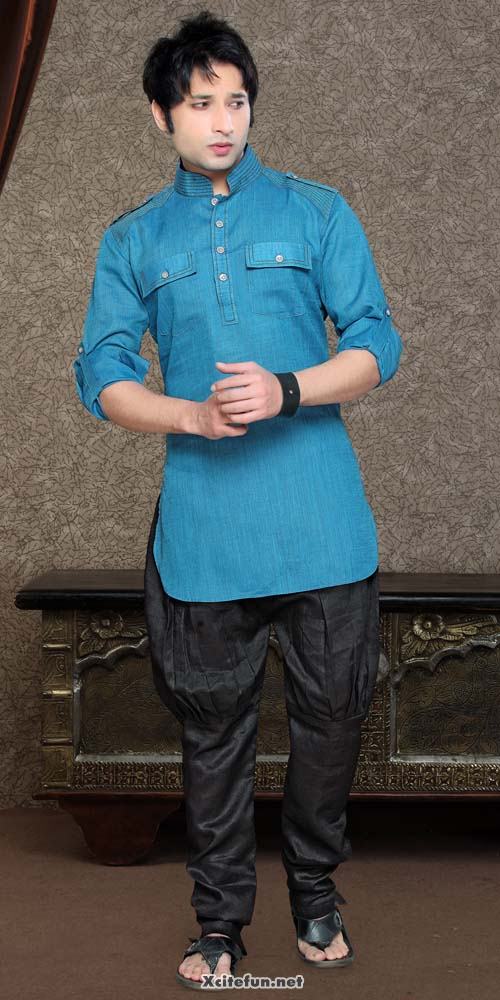 Men Short Kurtas With French Pajama Eid Wear