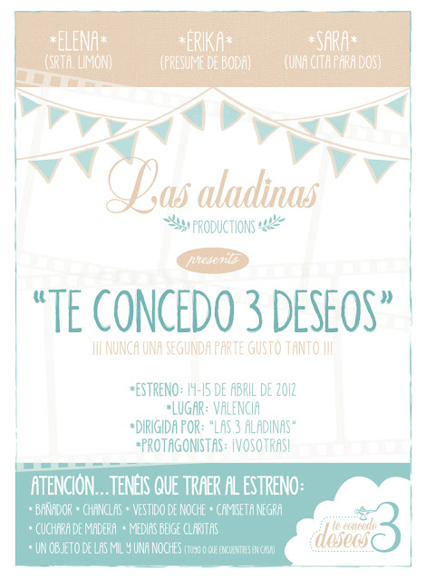 Te concedo 3 deseos - invitación