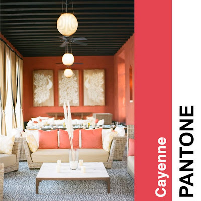  cayenne,  pantone 2014, interior design