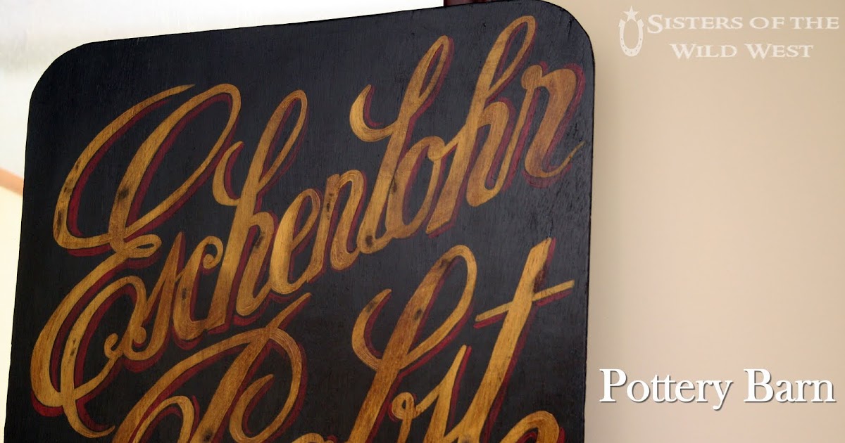 Potterybarn Eschenlohr Probst Knock Off Sign