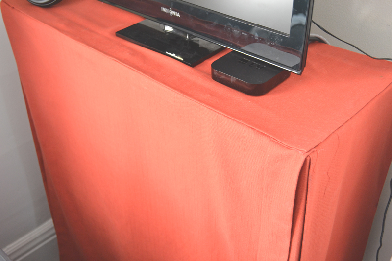 Lovely Shelter DIY Skirted Console or... How to hide an ugly bookshelf