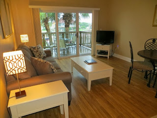 Harbor 26 - Romantic Waterfront Condo - Just 2 Miles from St. Francis Inn 8 H26+092013+living+room+new+floors+new+furn St. Francis Inn St. Augustine Bed and Breakfast