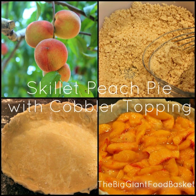 The Big Giant Food Basket Skillet Peach Pie With A Cobbler Topping I Began By Making A Simple Crust Using The Old Faithful Single Pie Recipe From My Better Homes And Gardens New Cookbook Circa 1988