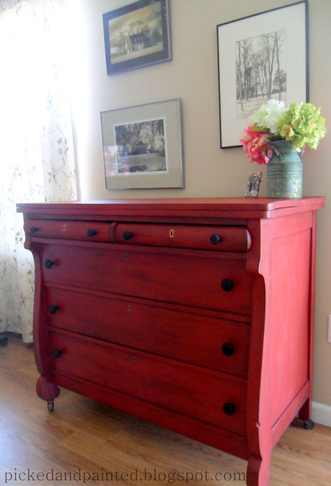 Helen Nichole Designs Red Empire Dresser