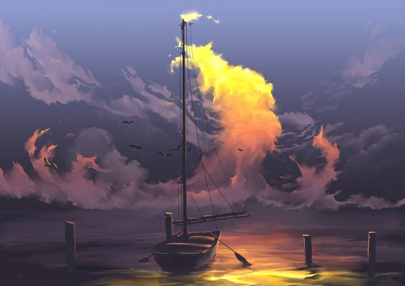 As surreais e fantásticas ilustrações com grandes paisagens de Alex Rommel Alex Rommel aerroscape deviantart ilustrações paisagens fantasia surreal ficção científica sonhos