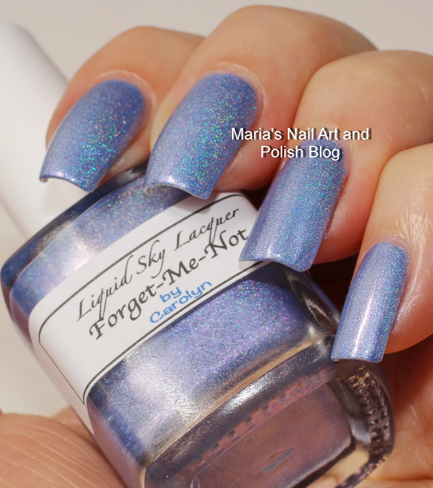 Marias Nail Art and Polish Blog Liquid Sky Lacquer Me Not swatches