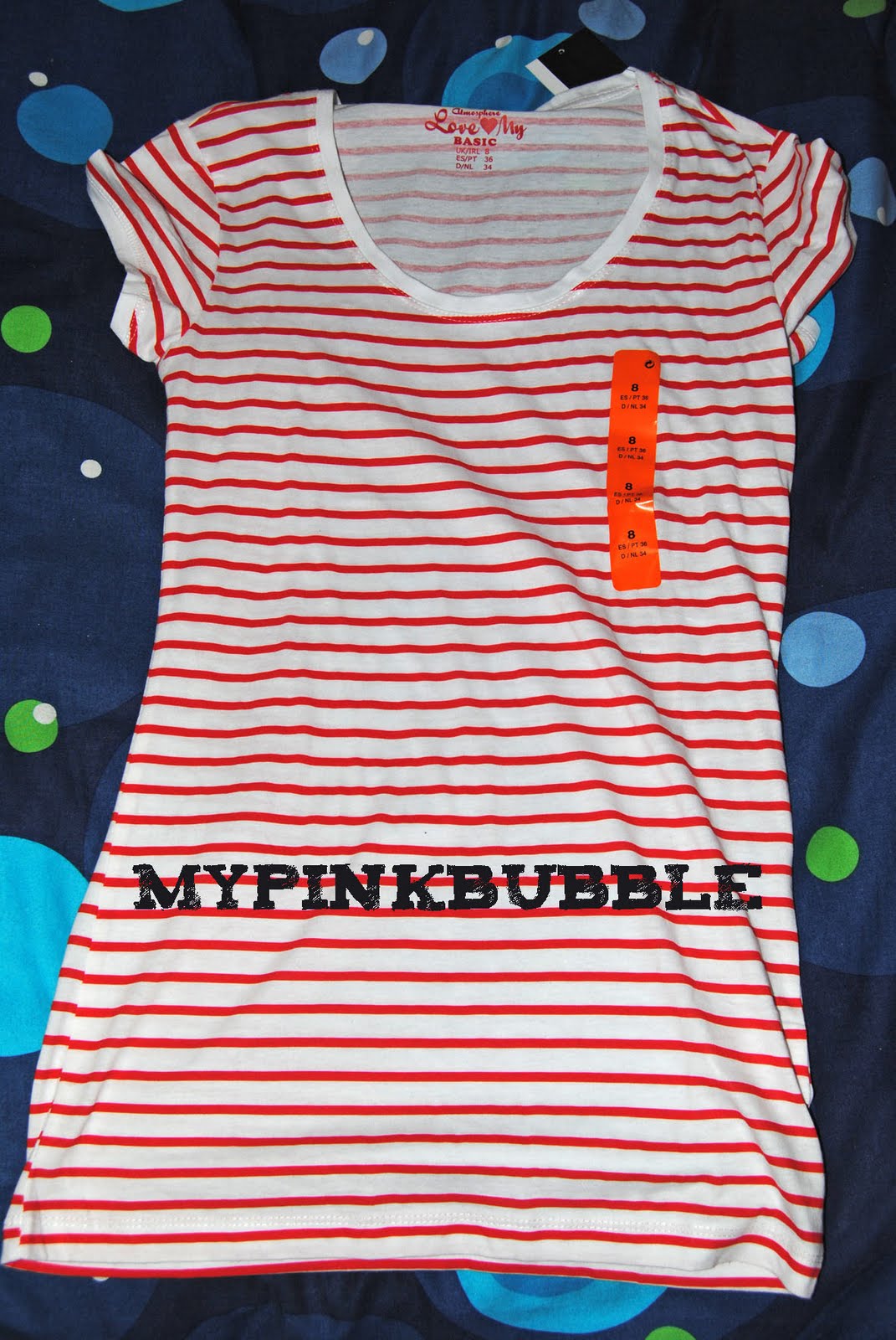 camiseta rayas rojas y blancas primark