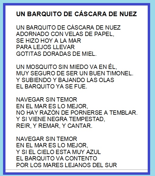 AULA DE INFANTIL, Rosa CANTANDO AL MAR Y AL BARCO