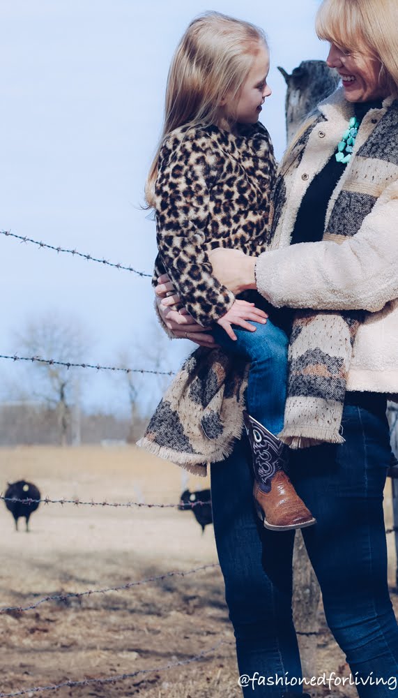 Fashioned For Living: mother/daughter cowboy boots outfits - leopard and  skinny jeans