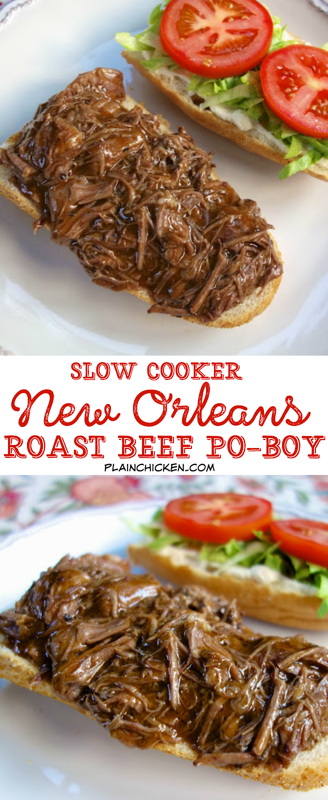 New Orleans Roast Beef PoBoy Plain Chicken