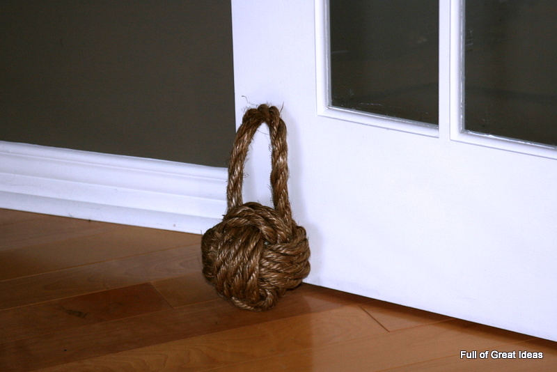 Full of Great Ideas Rope knot doorstop a Ballard Design knock off