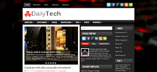 DailyTech Blogger Template for clean and premium blog's