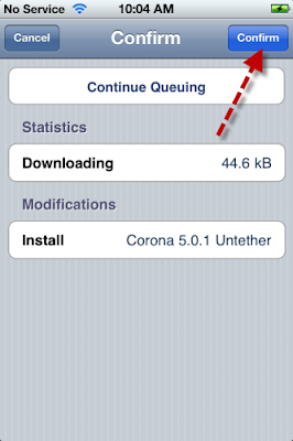 Confirm Cydia Installation Confirm Corona Installation