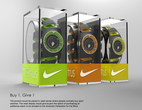 Diseño de reloj prototipo de Nike.