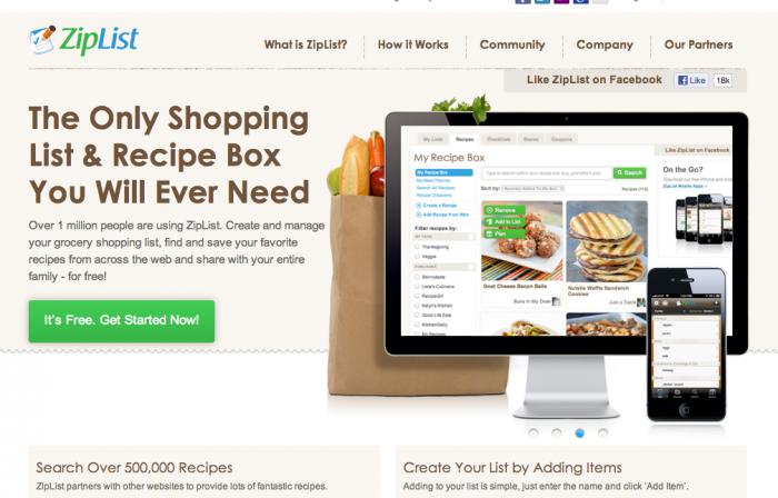 new feature ziplist recipe box shopping list dessert now