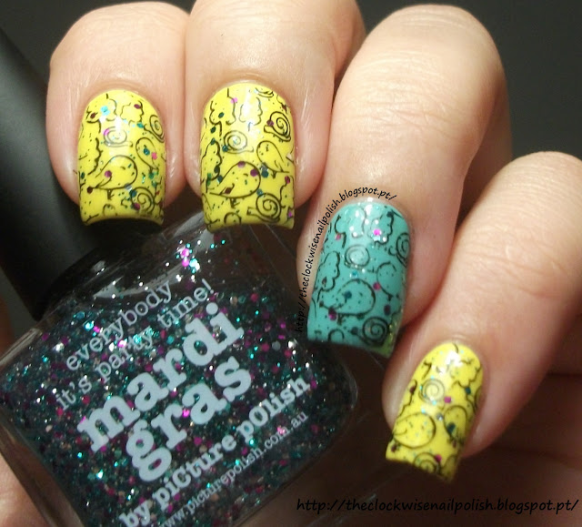 The Clockwise Nail Polish: Picture Polish Mardi Gras & Easter Manicure