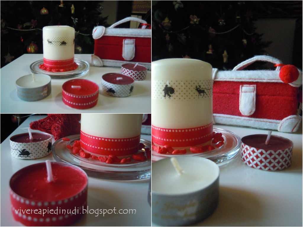 Kreattiva Lavoretti Di Natale.Vivere A Piedi Nudi Living Barefoot Natale Craft And Diy Candele Natalizie Con Washi Tapes