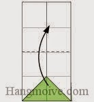 Bước 5: Gấp cạnh giấy lên trên. Bước 5: Gấp cạnh giấy lên trên.