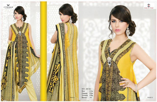 Women's Swiss Voile Lawn Spring-Summer Collection 2013 By Ittehad Textiles