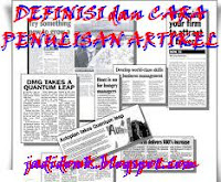 Contoh Artikel - Definisi dan Cara Penulisan Artikel