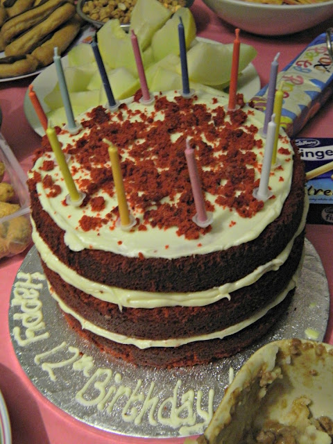 Twelfth Birthday Cake Red Velvet Three Layers