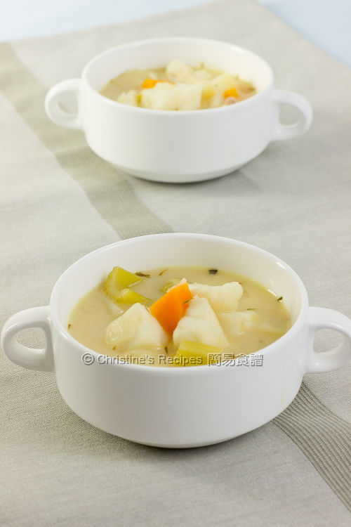Creamy Fish Vegetable Soup01