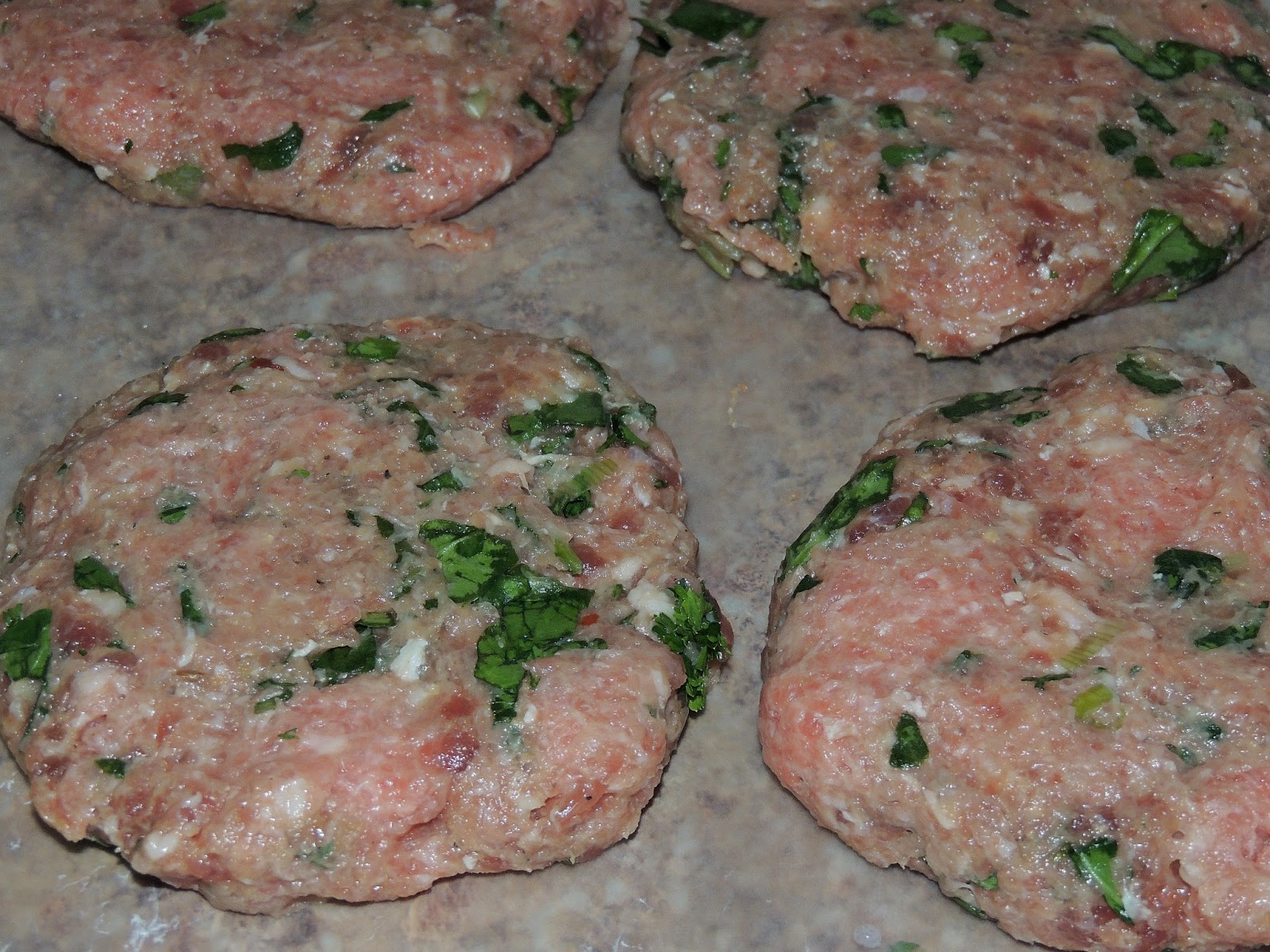 Gas Stove Girl Chicken and Sausage Spinach Burgers