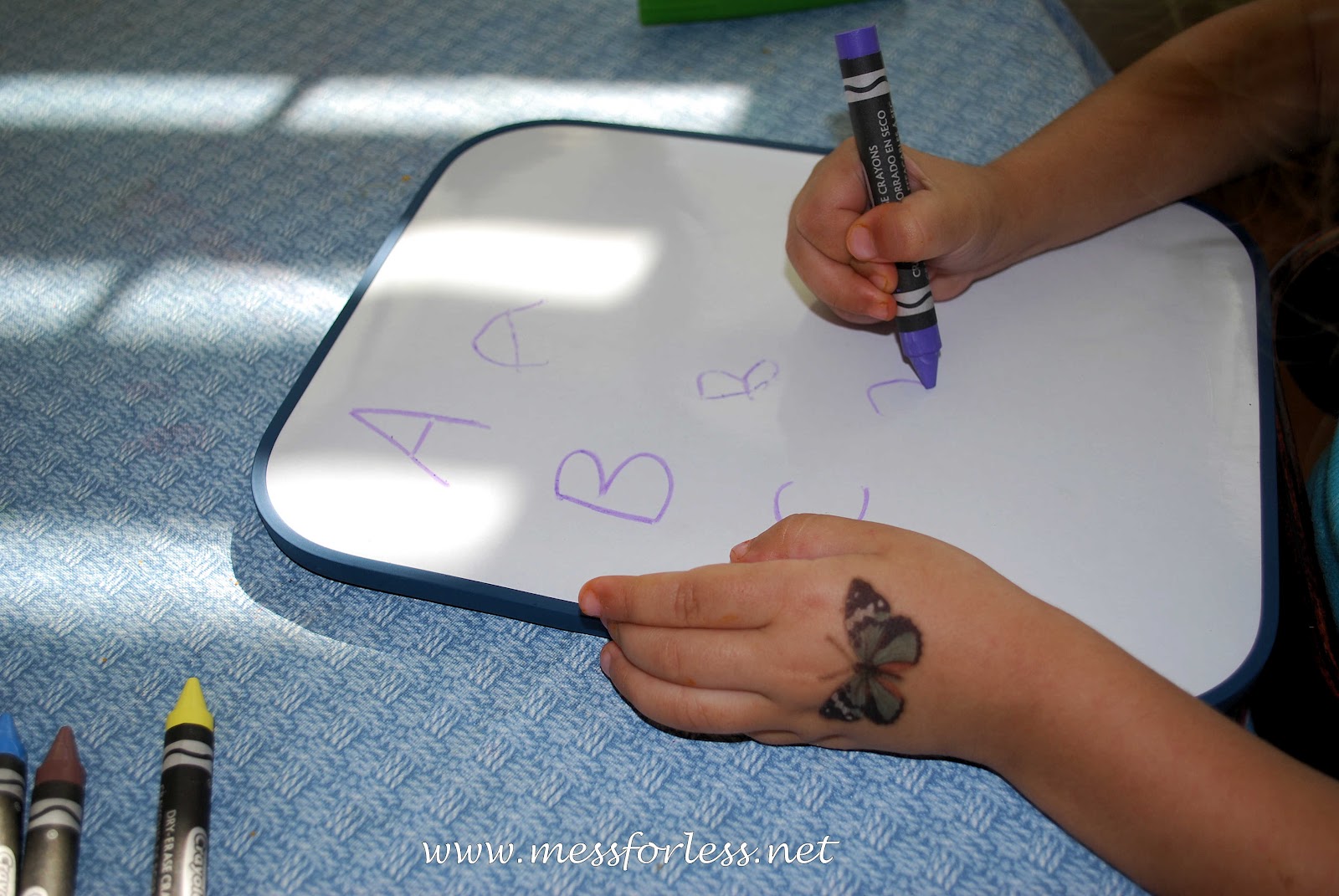 Handwriting Practice with a Dry Erase Board Mess For Less