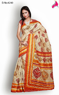 Designer printed brasso sari