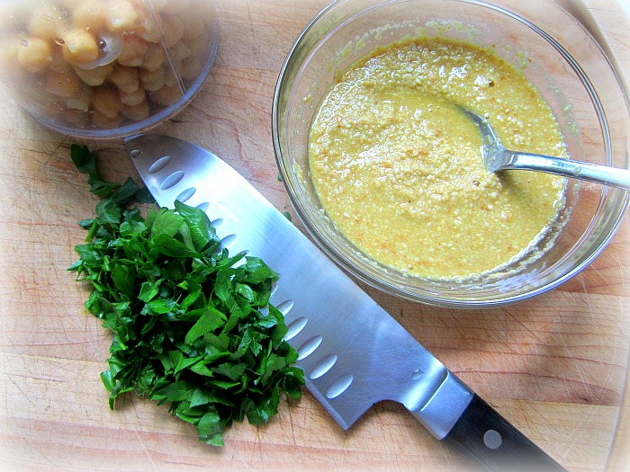Chickpea & Anchovy Crostini (w/ Homemade Tahini)