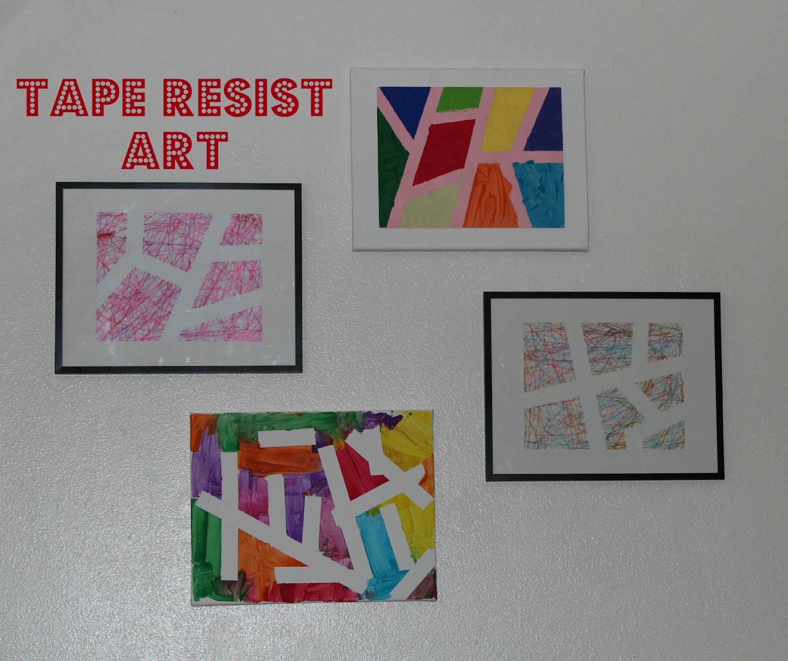 Tape Resist Art - The Imagination Tree