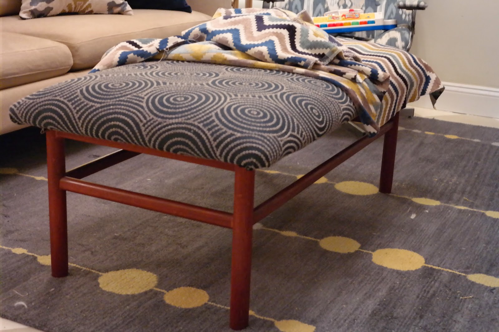 AfterDinner Design DIY Tutorial How To Recover An Ottoman or Turn