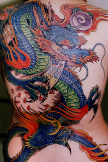 Full color Dragon Tattoo on Back body