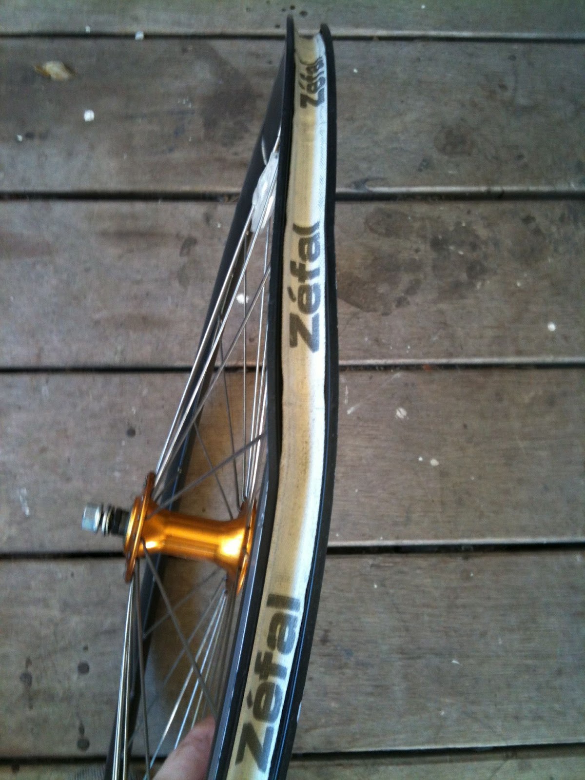 buckled bike wheel