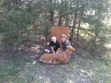 wife and son at the deermans shoot