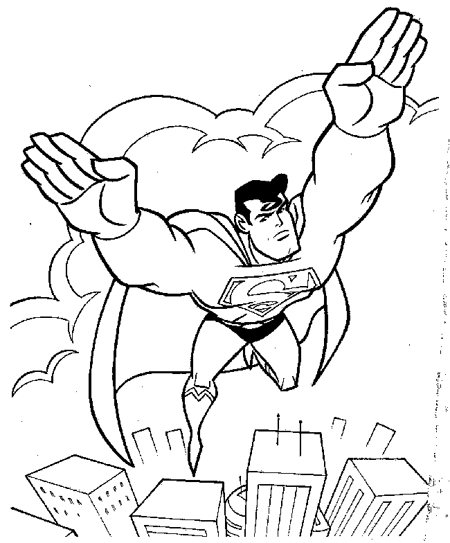 Free Superman Coloring Pages For Boys title=