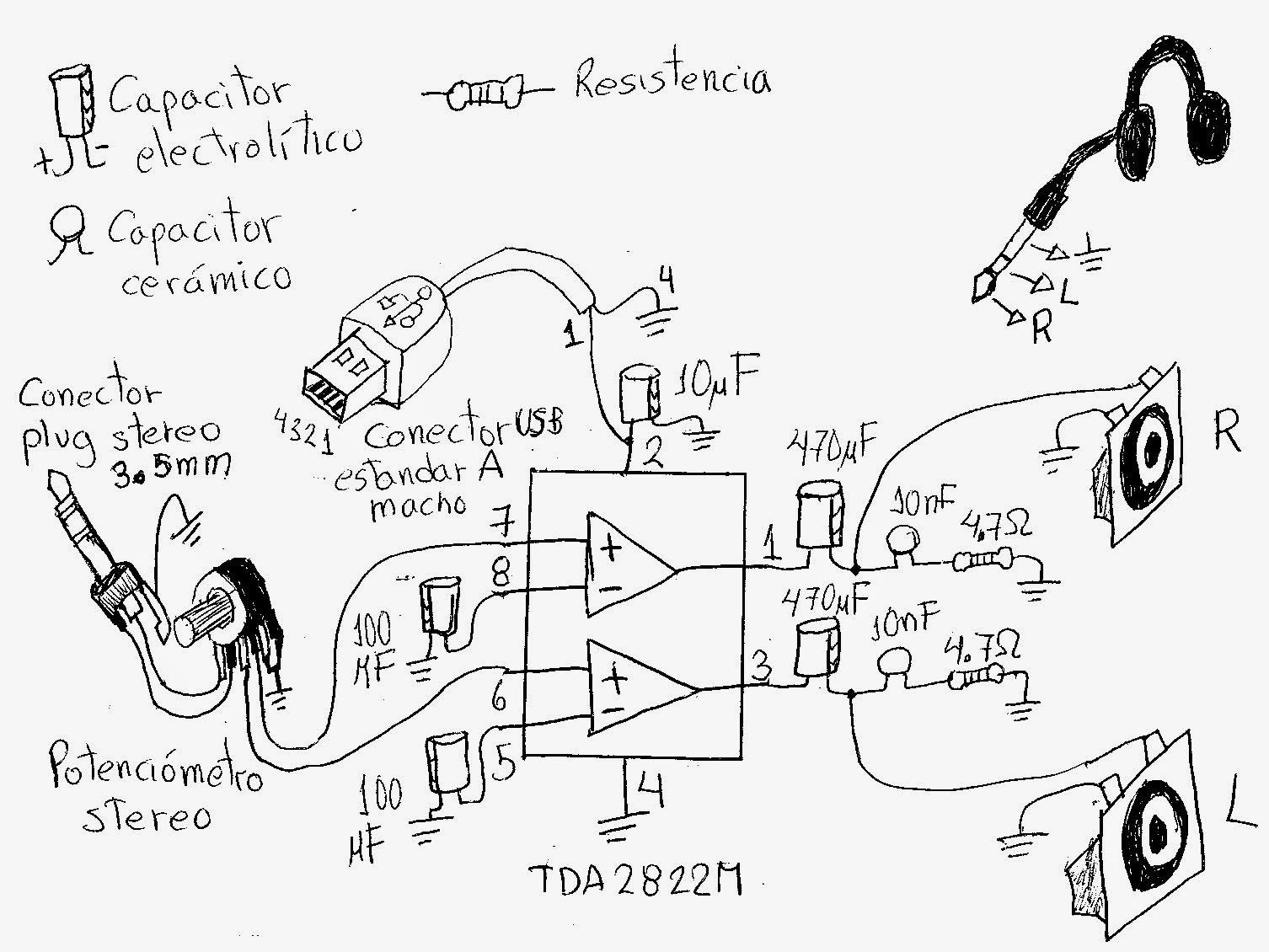 DIAGRAMA ELECTRONICO USB diagrama electronico usb:
