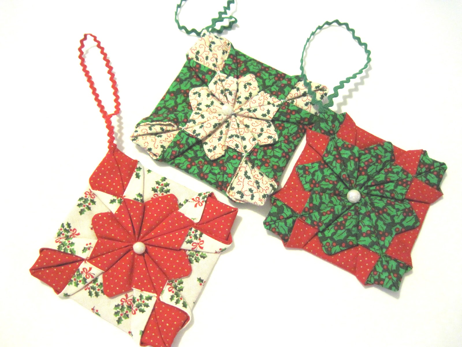 Stories From A Mature Entrepreneur: Christmas ornaments from scrap fabric.