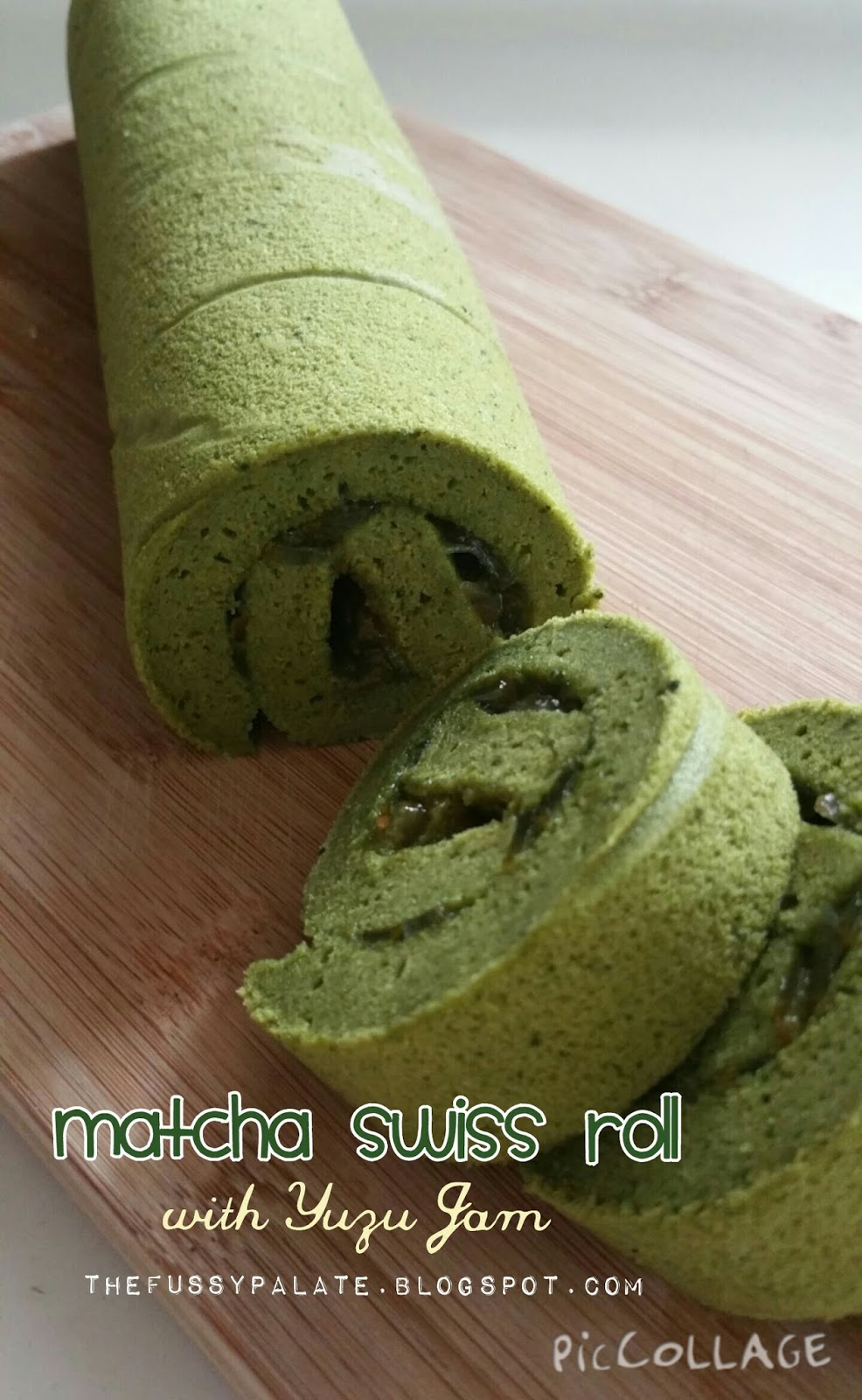 The Fussy Palate Matcha Swiss Roll Cake with Yuzu Jam