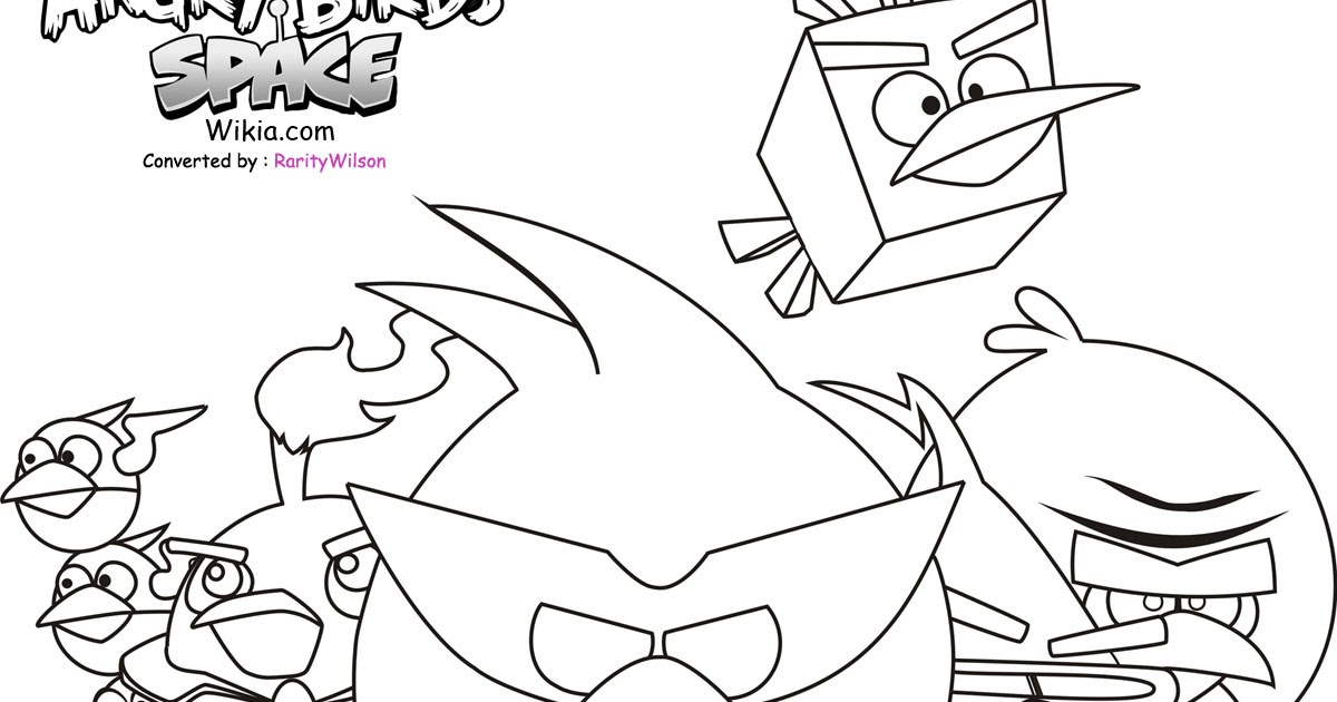 Angry Birds Space Coloring Pages | Team colors