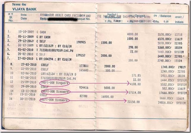 bank account book