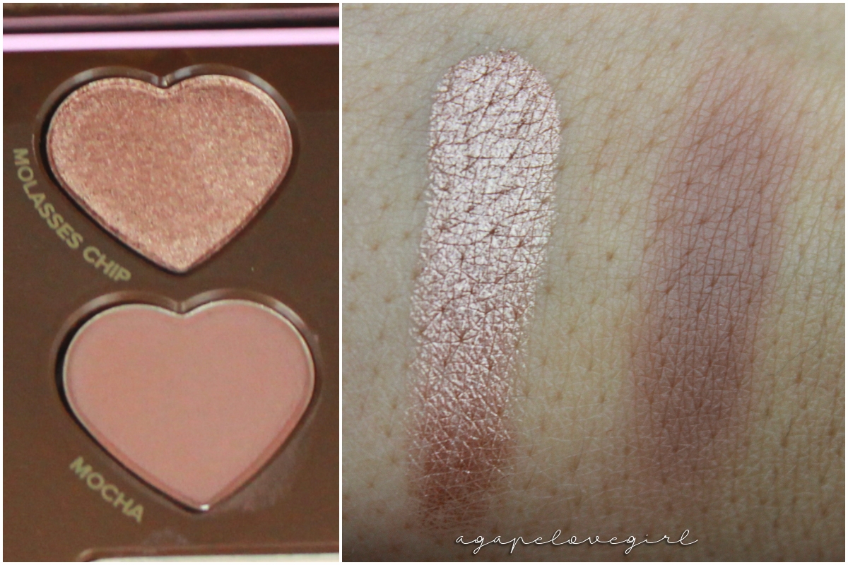 agape love designs too faced chocolate bon bons palette first too faced satin sheets dupe