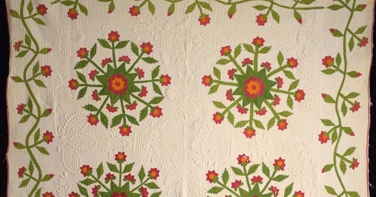 QuiltsVintage and Antique Red and Green Antique Quilt