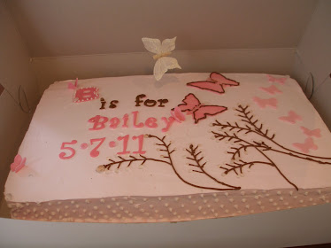 Baby shower butterfly cake