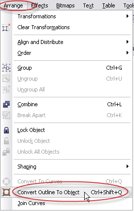 Convert Outline To Object di CorelDRAW | Belajar CorelDRAW